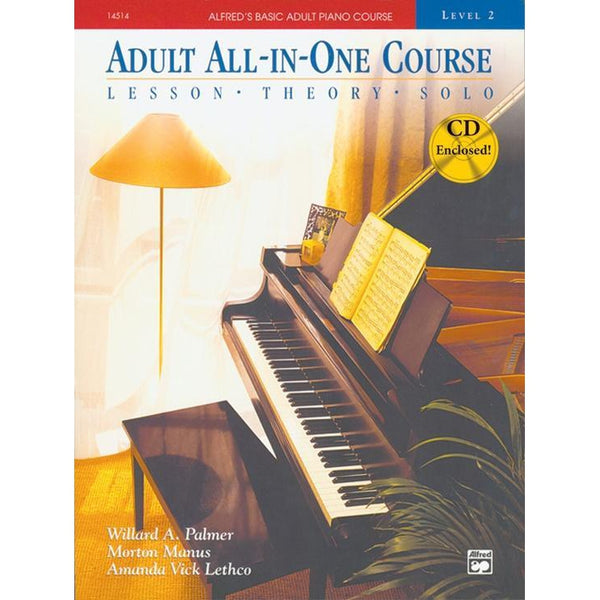 Alfred's Basic Adult Piano Course: All-In-One Book 2-Sheet Music-Alfred Music-Book & CD-Logans Pianos