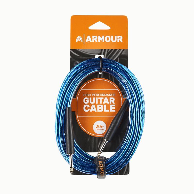 Armour GC Series Guitar Cables-Guitar & Bass-Armour-Blue-20ft-Logans Pianos
