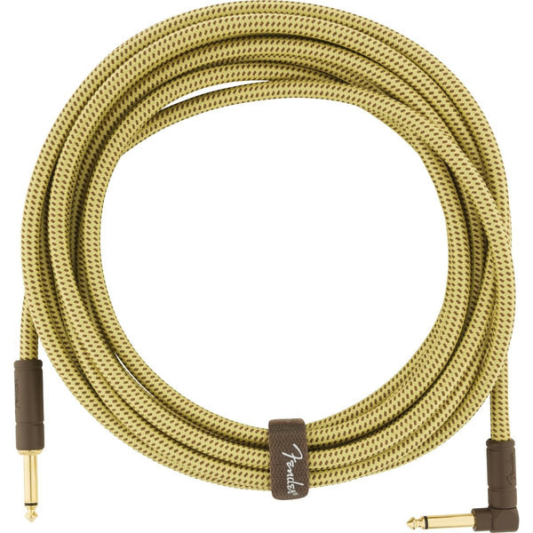 Fender Deluxe Series Instrument Cable-Guitar & Bass-Fender-25'-Straight/Straight-Tweed-Logans Pianos