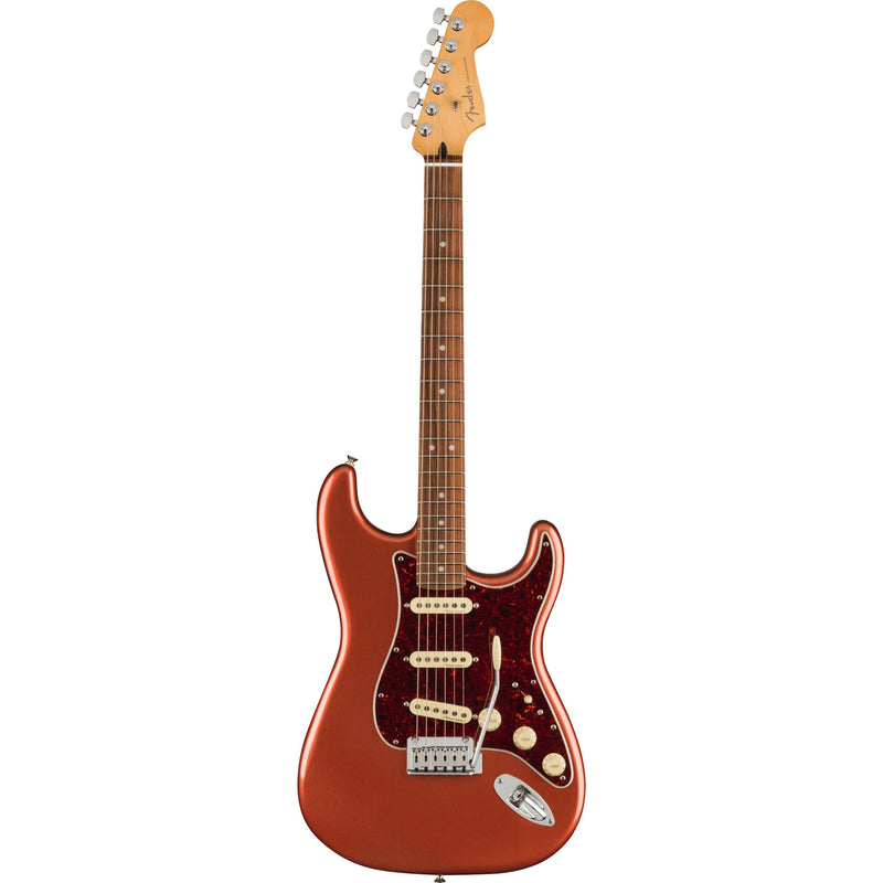 Fender Player Plus Stratocaster-Guitar & Bass-Fender-Pau Ferro-Aged Candy Apple Red-Logans Pianos