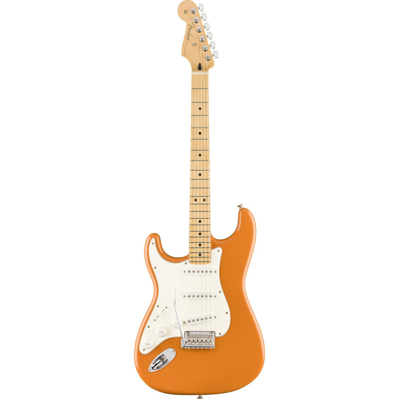 Fender Player Stratocaster Left Handed Electric Guitar-Guitar & Bass-Fender-Maple-Capri Orange-Logans Pianos
