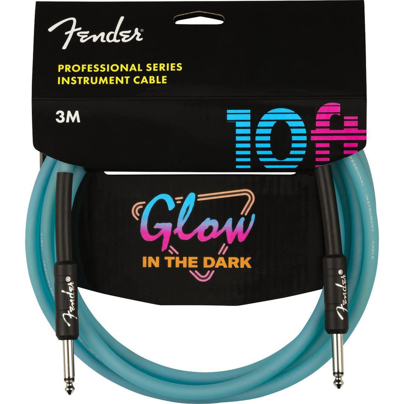 Fender Professional Glow in the Dark Cable-Guitar & Bass-Fender-10'-Blue-Logans Pianos