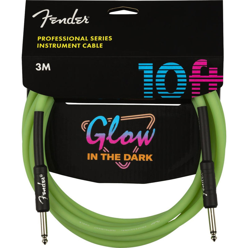 Fender Professional Glow in the Dark Cable-Guitar & Bass-Fender-10'-Green-Logans Pianos