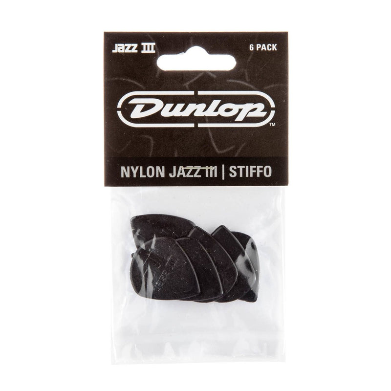 Jim Dunlop Jazz III Guitar Picks - 6 Pack-Guitar & Bass-Jim Dunlop-Stiffo-Regular-Logans Pianos