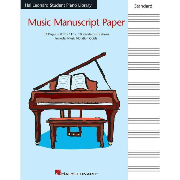 Standard Music Manuscript Paper-Sheet Music-Hal Leonard-Logans Pianos