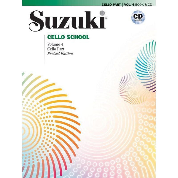 Suzuki Cello School - Volume 4-Sheet Music-Suzuki-Cello Part Book & CD-Logans Pianos