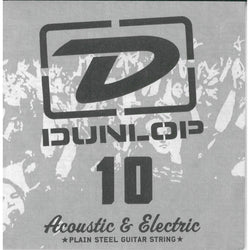 10 X Dunlop Single .010 Plain Guitar Strings-Guitar & Bass-Jim Dunlop-Logans Pianos