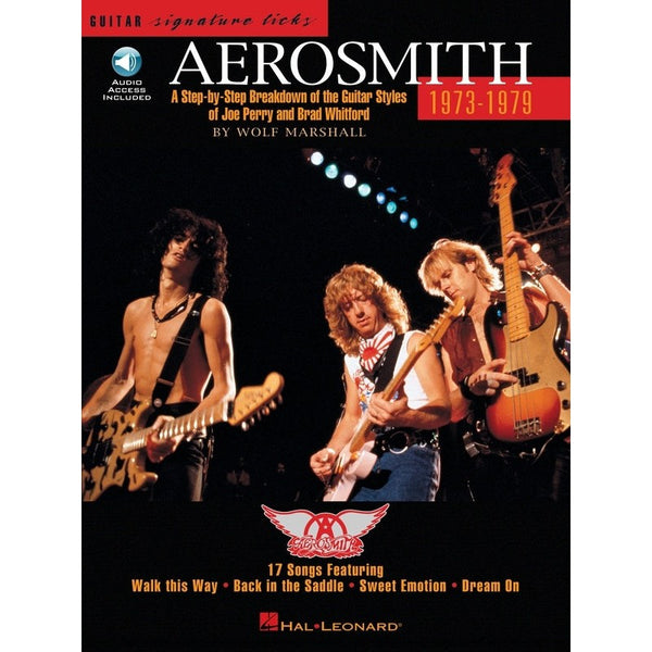 Aerosmith 1973-1979 Guitar Signature Licks Book-Sheet Music-Hal Leonard-Logans Pianos