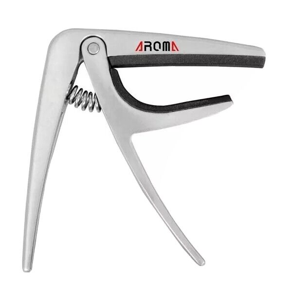 Aroma Trigger Guitar Capo-Guitar & Bass-Aroma-Silver Flat-Logans Pianos