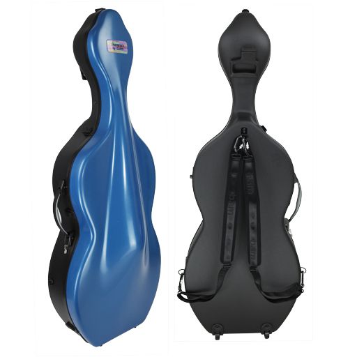 Bam Hightech Shamrock Cello Case 3.9 With Wheels-Orchestral Strings-Bam-Azure Blue-Logans Pianos