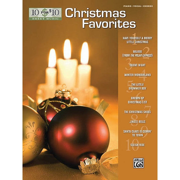 Christmas Favourites for Piano, Voice and Guitar-Sheet Music-Alfred Music-Logans Pianos
