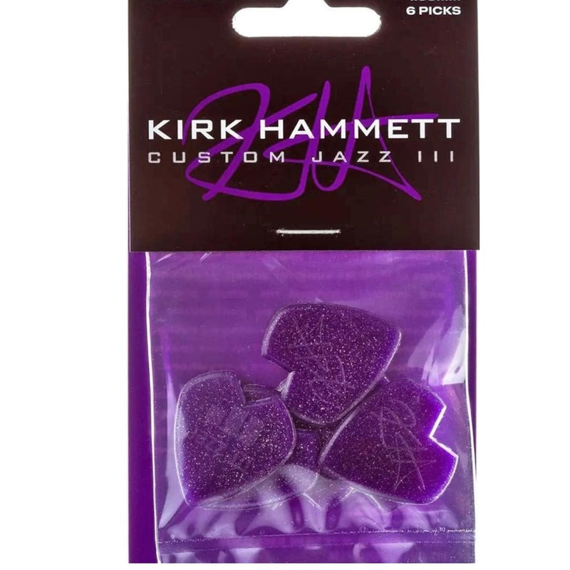 Dunlop Kirk Hammett Jazz III Purple Picks-Guitar & Bass-Jim Dunlop-Logans Pianos