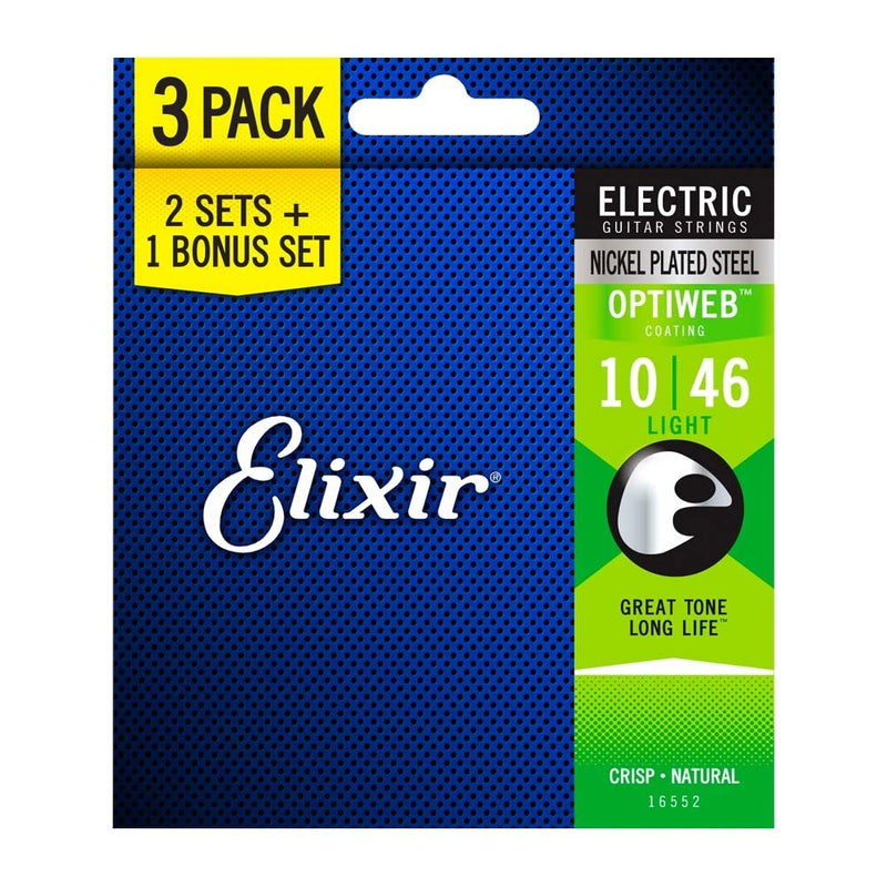 Elixir Nanoweb Electric 10-46 - 3 Pack - Light-Guitar & Bass-NMS-Logans Pianos