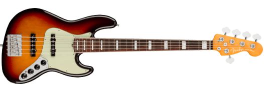 Fender American Ultra Jazz Bass V-Guitar & Bass-Fender-Rosewood-Ultraburst-Logans Pianos