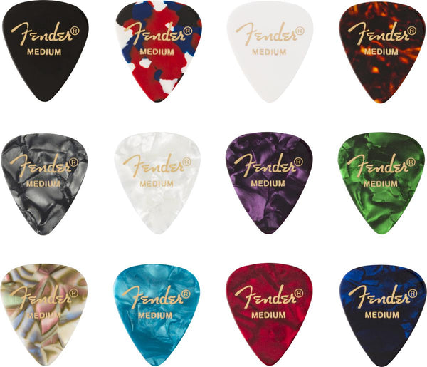 Fender Celluloid Medley Picks, 351 Shape - 12 Pack-Guitar & Bass-Fender-Medium-Logans Pianos