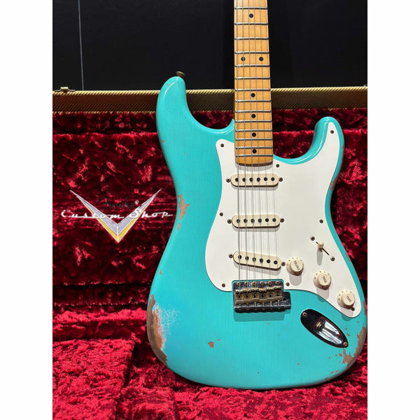Fender Custom Shop Limited Edition 57 Faded Surf Green Relic-Guitar & Bass-Fender-Logans Pianos