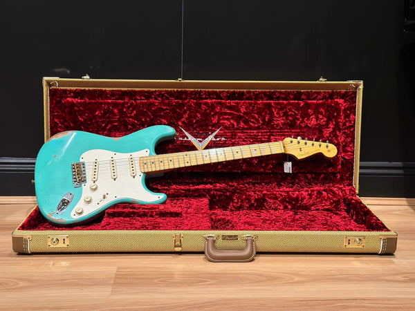 Fender Custom Shop Limited Edition 57 Faded Surf Green Relic-Guitar & Bass-Fender-Logans Pianos