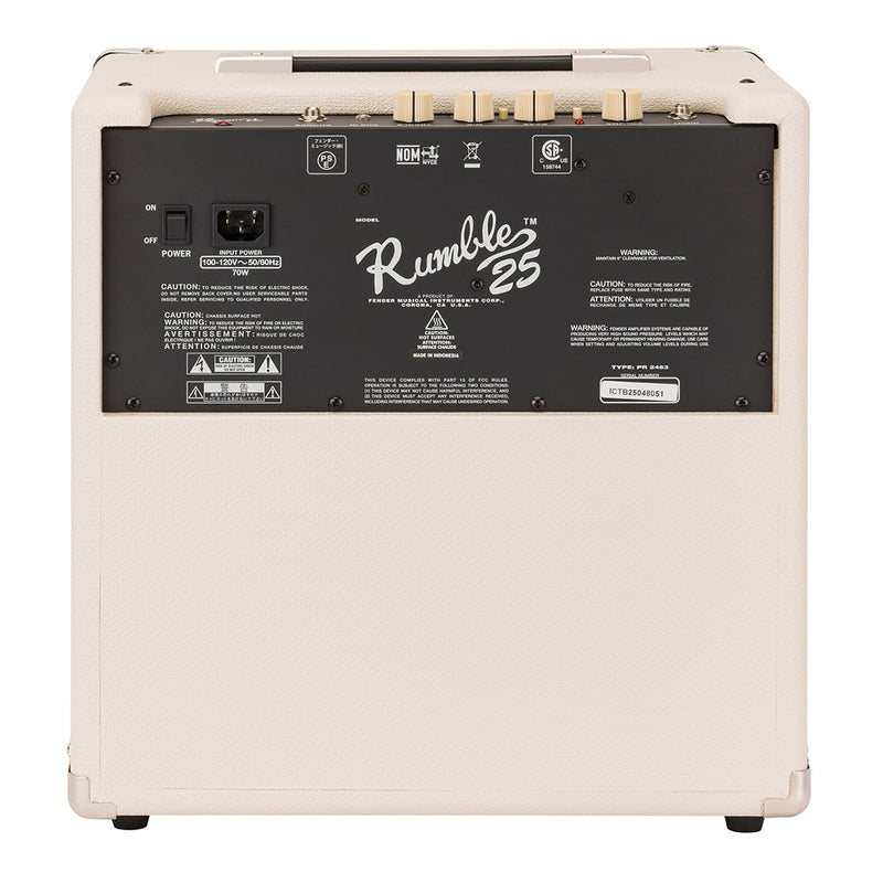 Fender Limited Edition Rumble 25 V3 Bass Amplifier Ivory-Guitar & Bass-Fender-Logans Pianos