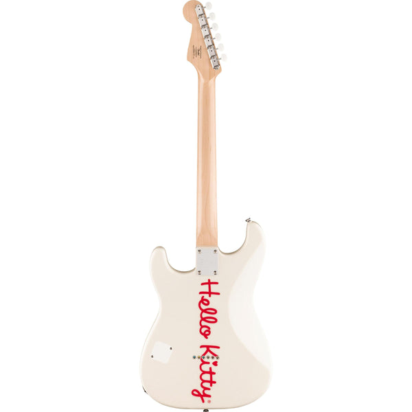 Fender Squier X Hello Kitty White Stratocaster-Guitar & Bass-Squier-Logans Pianos