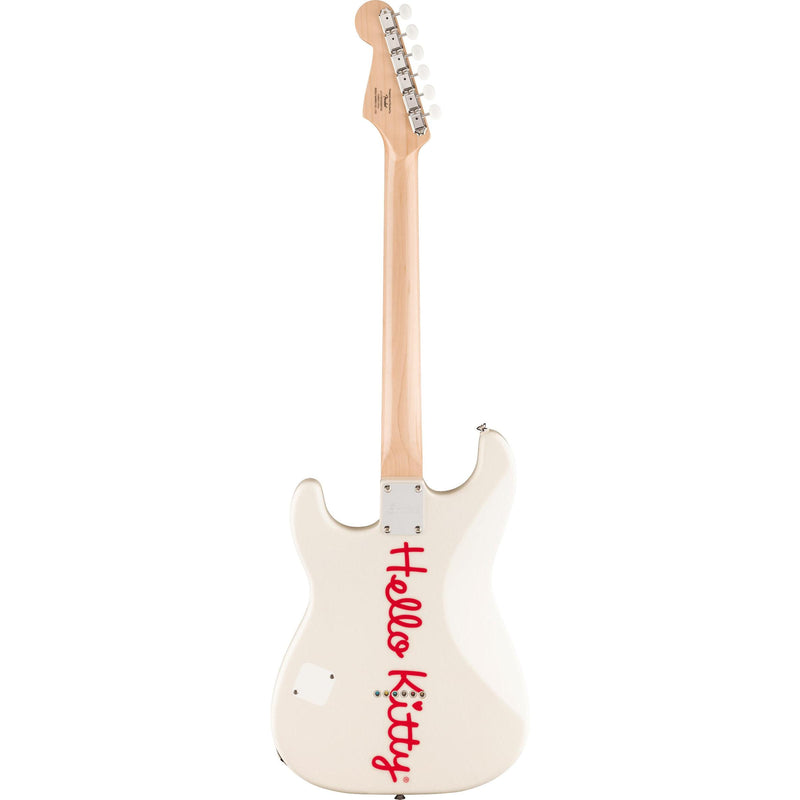 Fender Squier X Hello Kitty White Stratocaster-Guitar & Bass-Squier-Logans Pianos