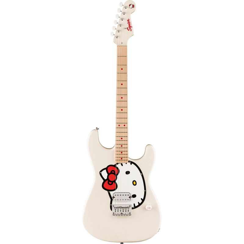 Fender Squier X Hello Kitty White Stratocaster-Guitar & Bass-Squier-Logans Pianos