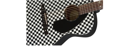 Fender Tim Armstrong Hellcat Checkerboard Acoustic Electric Guitar-Guitar & Bass-Fender-Logans Pianos
