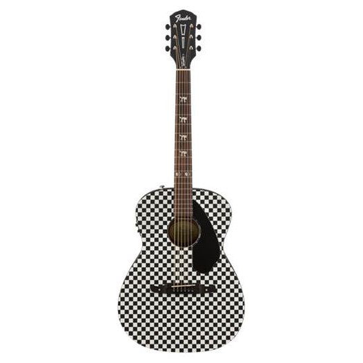 Fender Tim Armstrong Hellcat Checkerboard Acoustic Electric Guitar-Guitar & Bass-Fender-Logans Pianos