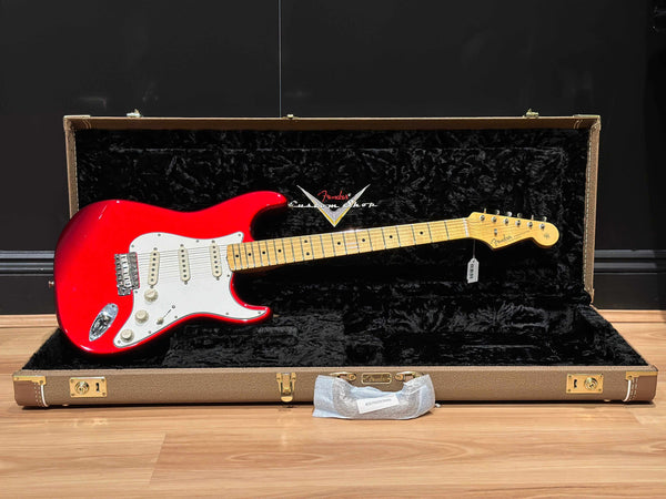 Fender Vintage Custom 1962 Stratocaster Electric Guitar-Guitar & Bass-Fender-Candy Apple Red-Logans Pianos