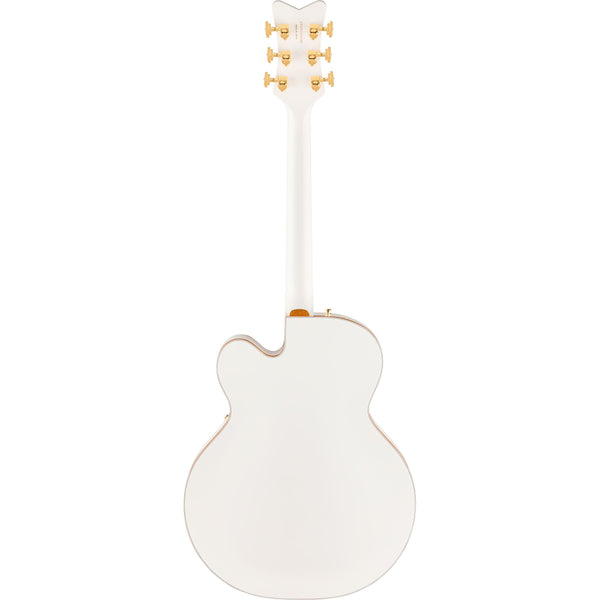 Gretsch Falcon Hollow Body with String-Thru Bigsby and Gold Hardware-Guitar & Bass-Gretsch-White-Logans Pianos