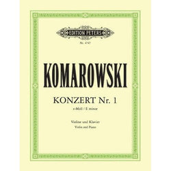 KOMAROVSKY - CONCERTO NO 1 E MIN VIOLIN/PIANO-Sheet Music-Edition Peters-Logans Pianos