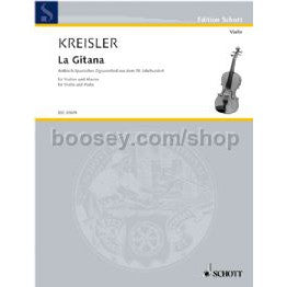 KREISLER - LA GITANA FOR VLN/PIANO-PMA-Logans Pianos