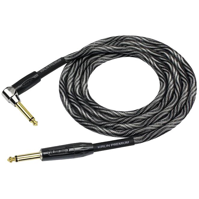 Kirlin Premium Plus Wave Guitar Cable-Guitar & Bass-Kirlin-Black/Grey 10' Straight-RA-Logans Pianos