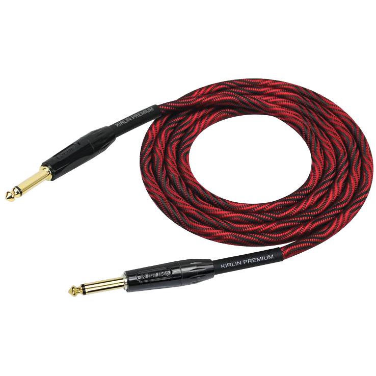 Kirlin Premium Plus Wave Guitar Cable-Guitar & Bass-Kirlin-Black/Grey 10' Straight-RA-Logans Pianos