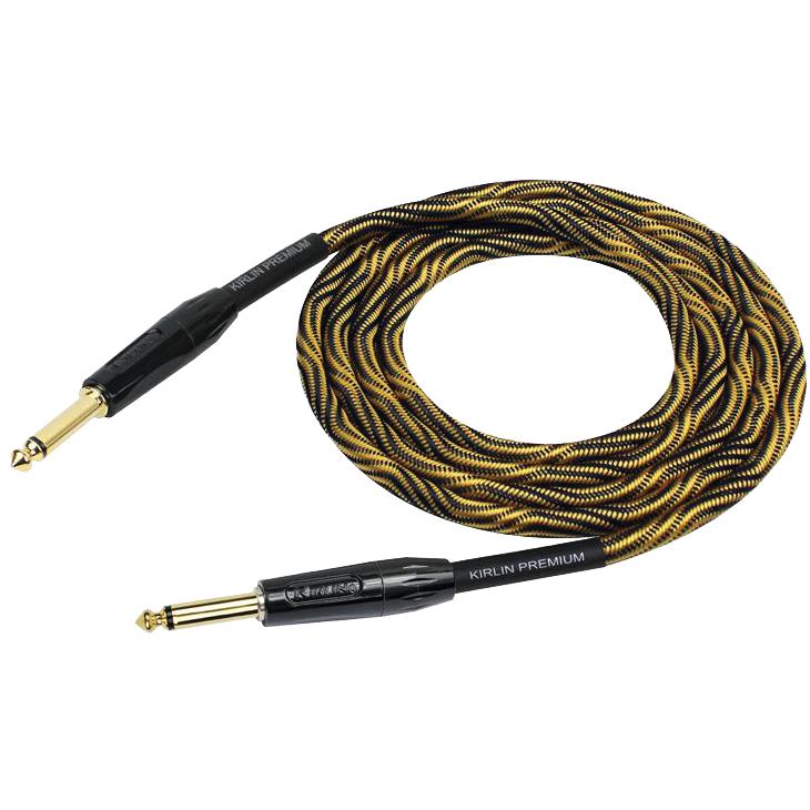 Kirlin Premium Plus Wave Guitar Cable-Guitar & Bass-Kirlin-Black/Grey 10' Straight-RA-Logans Pianos