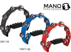 MANO 11″ CUTAWAY TAMBOURINE-Drums & Percussion-Mano-Black-Logans Pianos