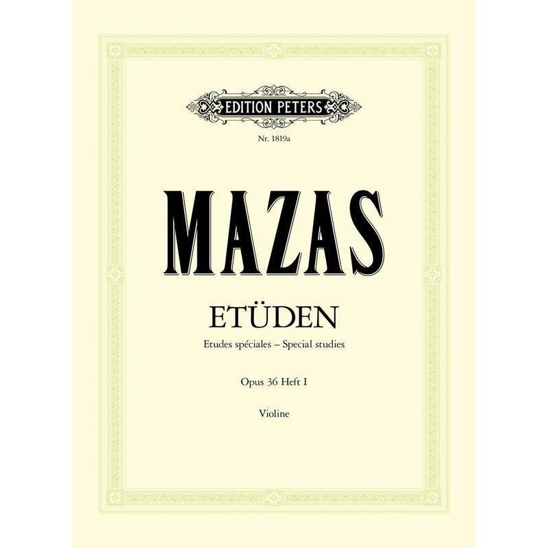 MAZAS ETUDES OP36 VOL 1 VIOLIN-Sheet Music-Edition Peters-Logans Pianos