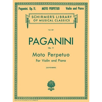 Paganini - Moto Perpetuo, Op. 11, No. 6-Sheet Music-Edition Peters-Logans Pianos