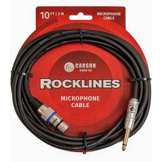 Rocklines 10' Audio XLR(M)-JAC-guitar accessories-AMS-Logans Pianos
