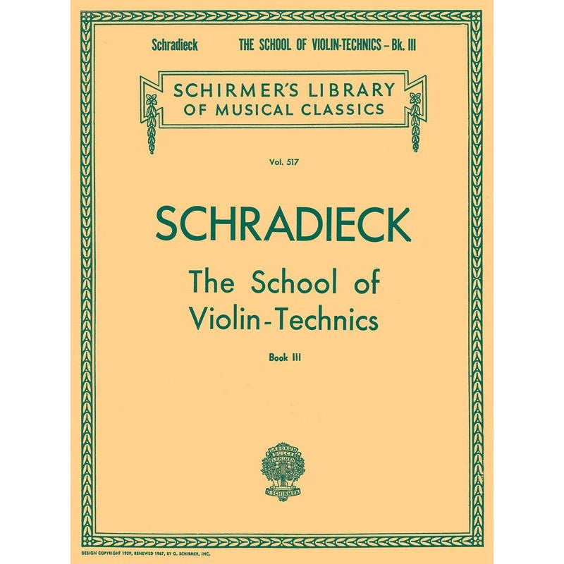 SCHRADIECH VIOLIN TECHNICS BK 3-G. Henle Verlag-Logans Pianos