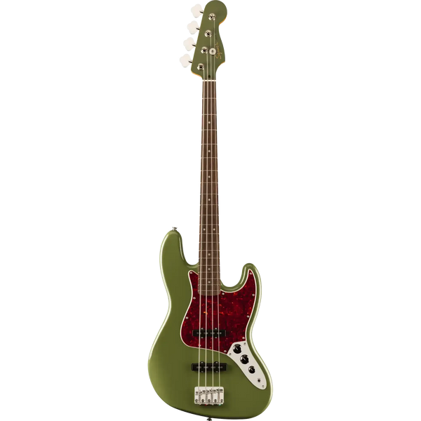 Squier FSR Limited Edition Classic Vibe 60s Jazz Bass Laurel Fingerboard TSPG MH Olive-Guitar & Bass-Squier-Logans Pianos