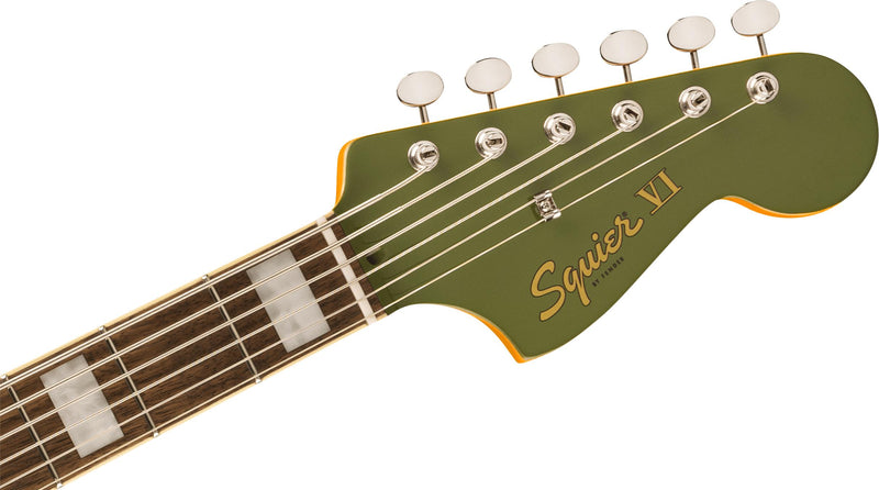Squier Limited Edition Classic Vibe Bass VI - Olive-Guitar & Bass-Squier-Logans Pianos