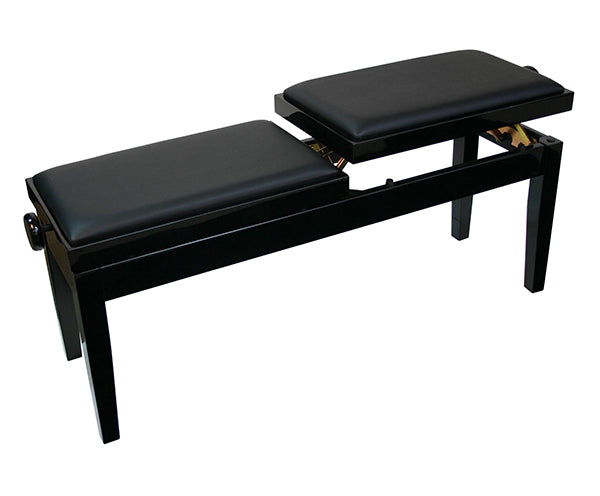 Strad 14 Dual Adjustable Duet Piano Bench Black-Piano & Keyboard-Strad-Logans Pianos