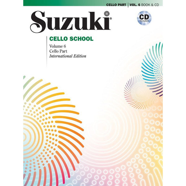 Suzuki Cello School - Volume 6-Sheet Music-Suzuki-Cello Part Book & CD-Logans Pianos