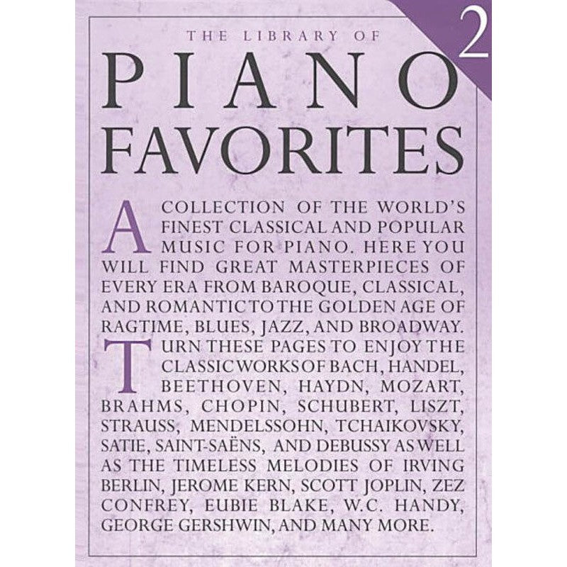 The Library of Piano Favourites Book 2-Sheet Music-G. Schirmer Inc.-Logans Pianos