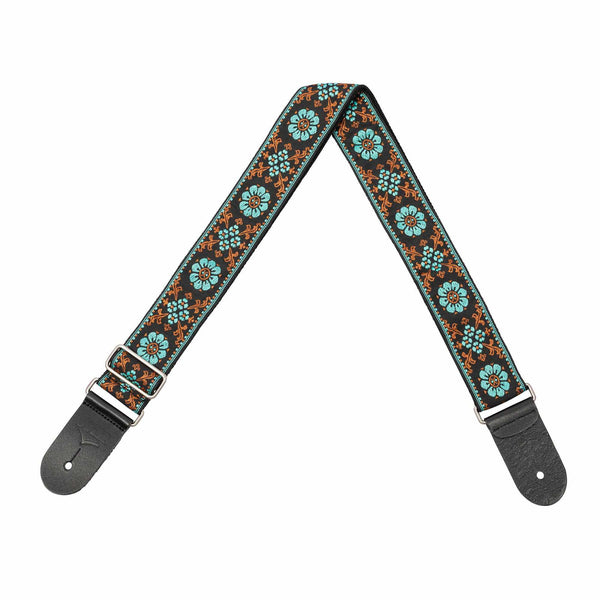 XTR 2 Jacquard Weave Guitar Strap-guitar accessories-XTR-Black/Blue-Logans Pianos