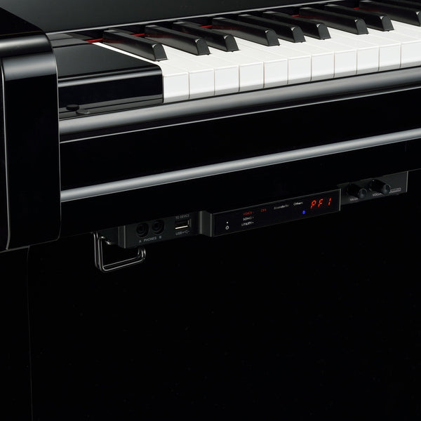 Yamaha U1JTC3 TransAcoustic Upright Piano-WITH $1000 CASH BACK-Piano & Keyboard-Yamaha-Polished Ebony/Chrome-Logans Pianos