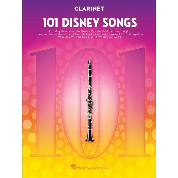 101 Disney Songs for Clarinet-Sheet Music-Hal Leonard-Logans Pianos