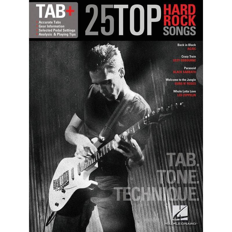 25 Top Hard Rock Songs - Tab. Tone. Technique.-Sheet Music-Hal Leonard-Logans Pianos