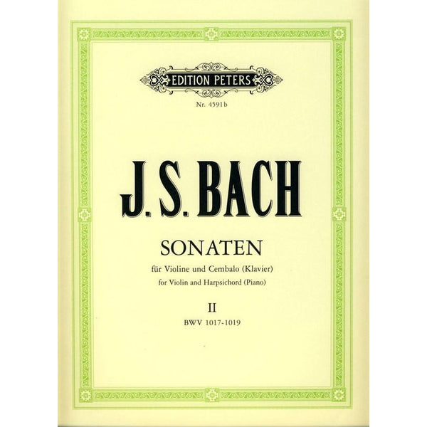 6 Sonatas Vol 2 BWV 1017-1019-Sheet Music-Edition Peters-Logans Pianos