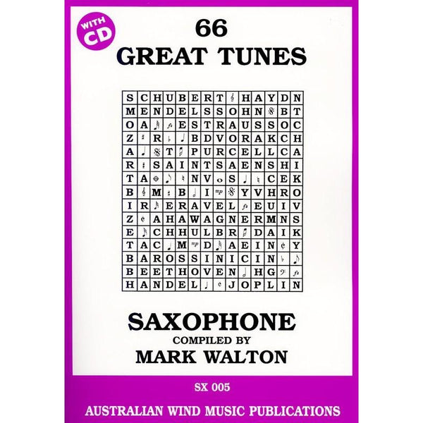 66 Great Tunes For Tenor Saxophone-Sheet Music-Australian Wind Music Publications-Logans Pianos